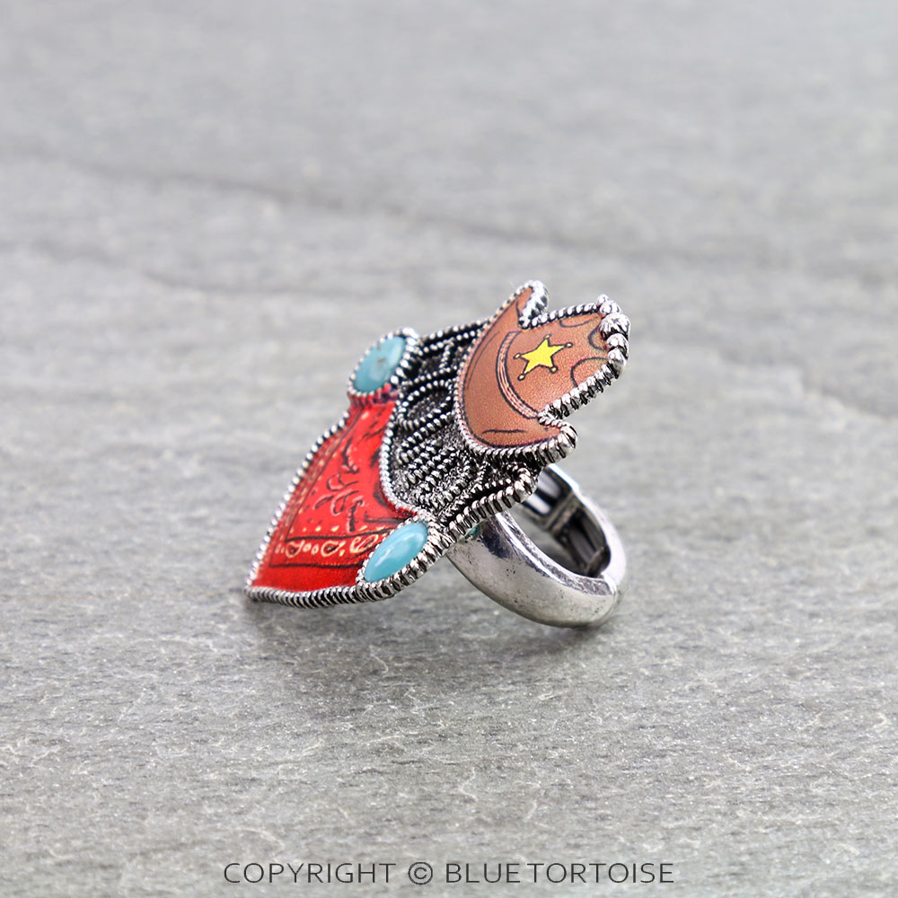 Western Howdy Print Stretch Ring - Image 2