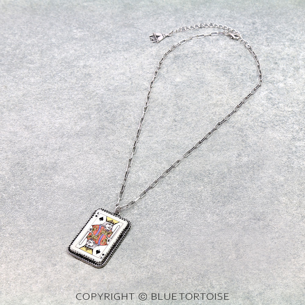 Western Vintage Spade King Card Necklace