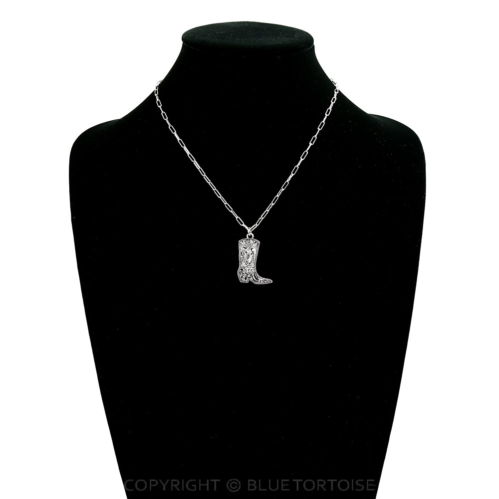Western Cowboy Boot Necklace - Image 2