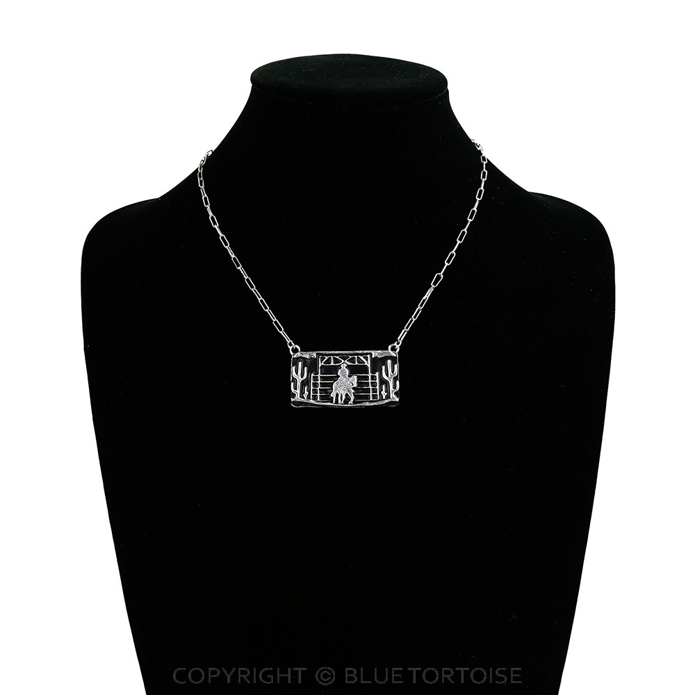 Western Cowboy Ranch Silhouette Necklace - Image 2