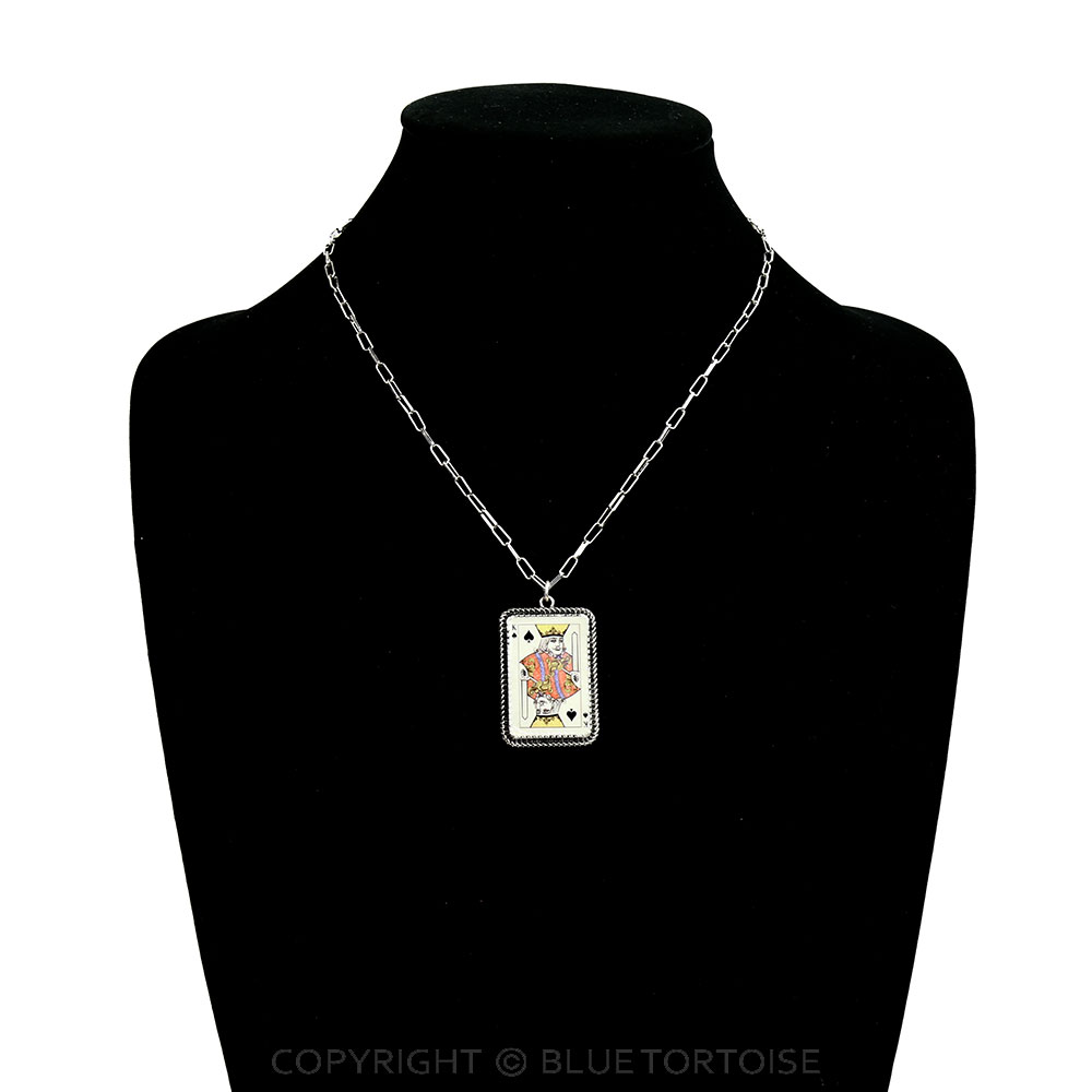 Western Vintage Spade King Card Necklace - Image 2