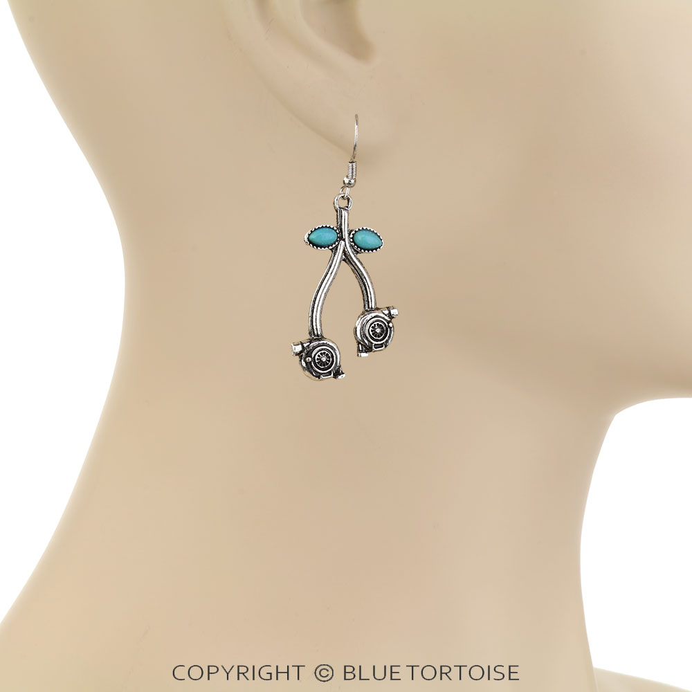 Turbo Charger Cherry Dangle Earrings - Image 2