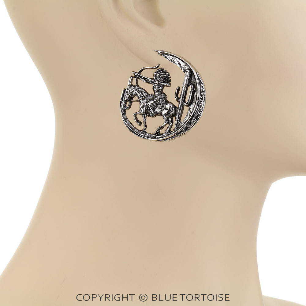 Western Indian Hoop Earrings - Image 2