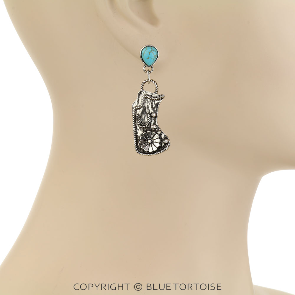 Western Horse Saddle Stud Earrings - Image 2