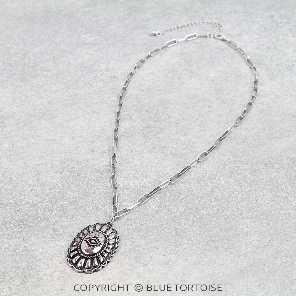 Western Aztec Concho Necklace