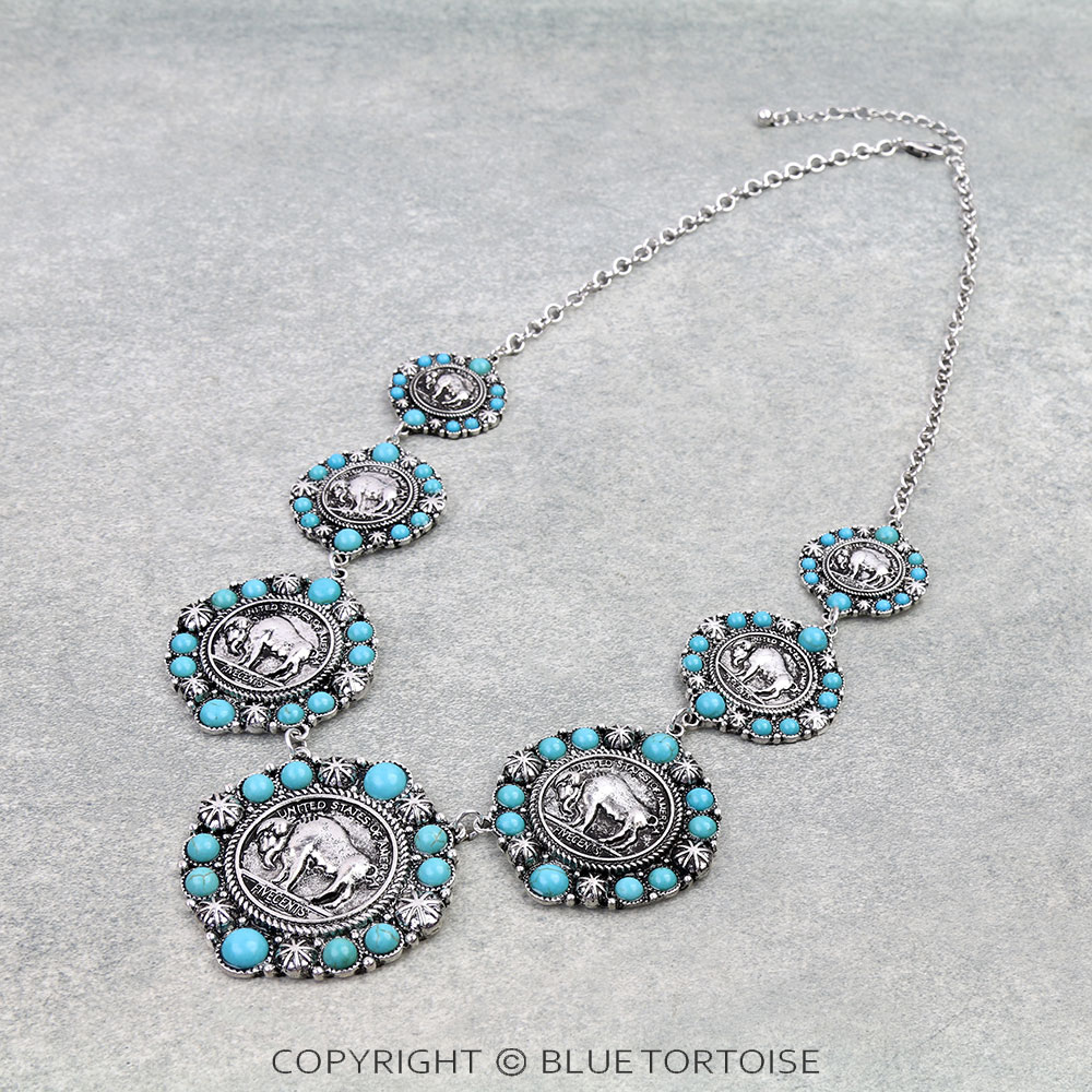 Western Buffalo Coin Necklace