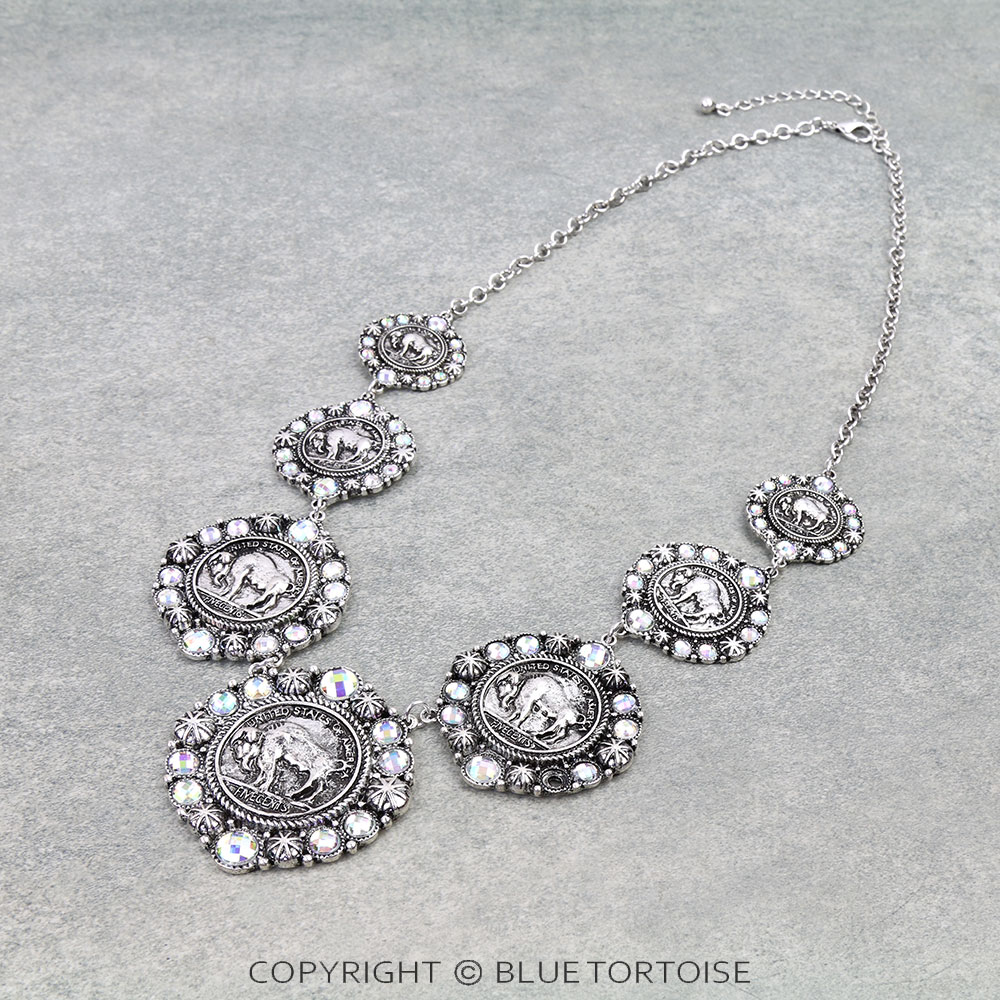 Western Buffalo Coin Necklace