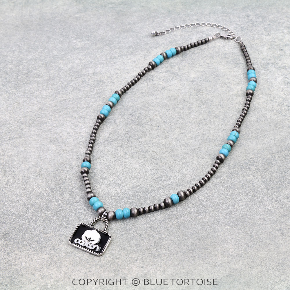 Western Cotton Pendant Necklace