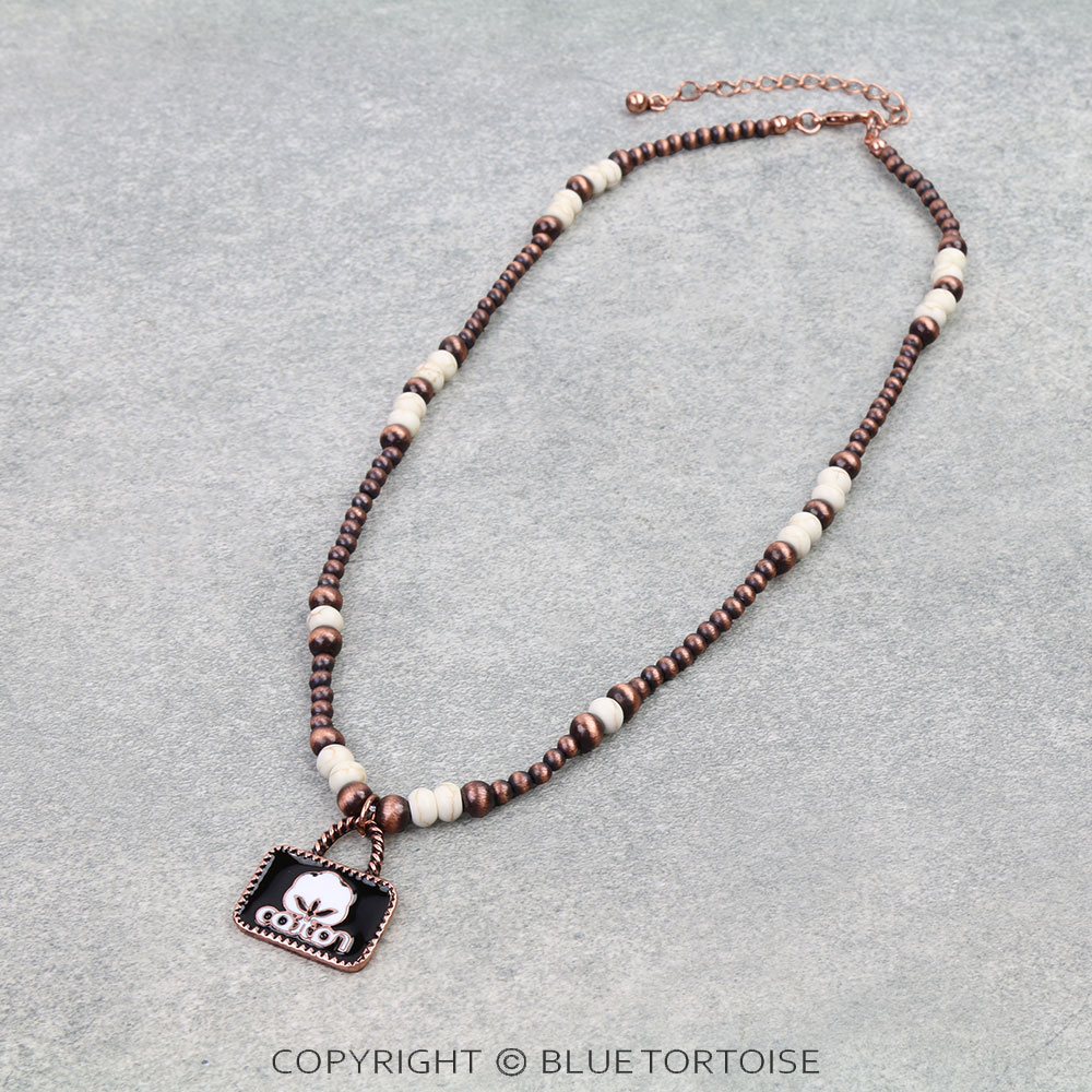 Western Cotton Pendant Necklace