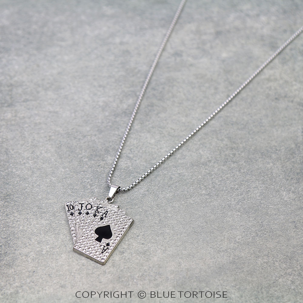 Card Stone Pendant Necklace