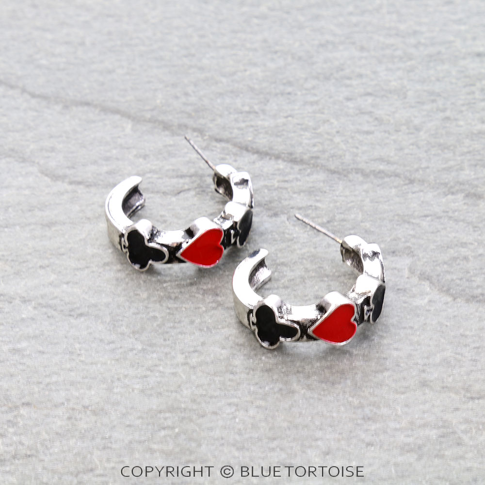 Card Theme Hoop Earrings