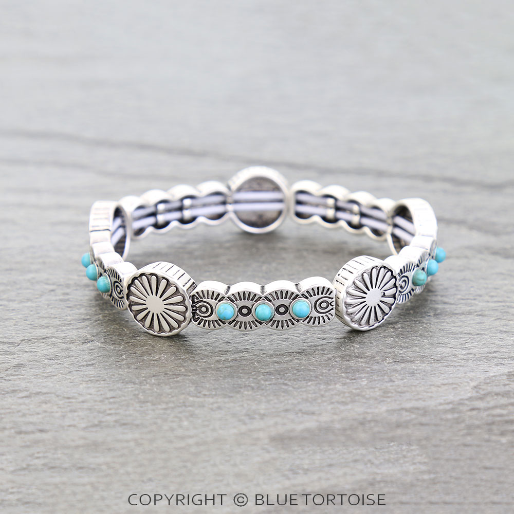 Superior Western Concho Stretch Bracelet - Image 2