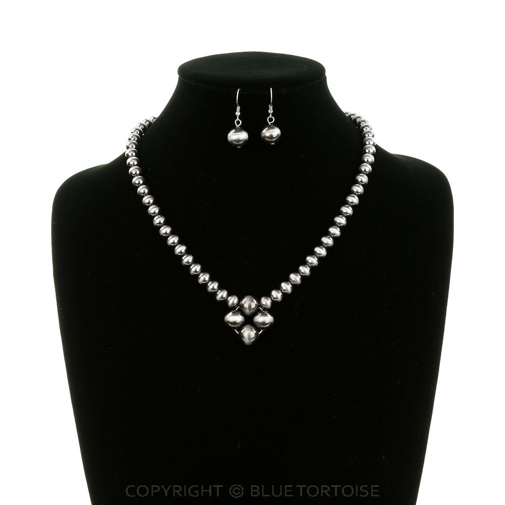 Navajo Style Pearl Necklace Set - Image 2