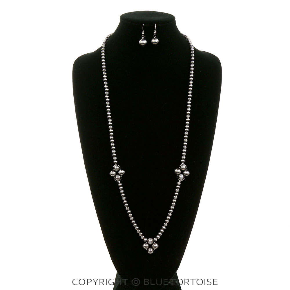 Navajo Style Pearl Necklace Set - Image 2