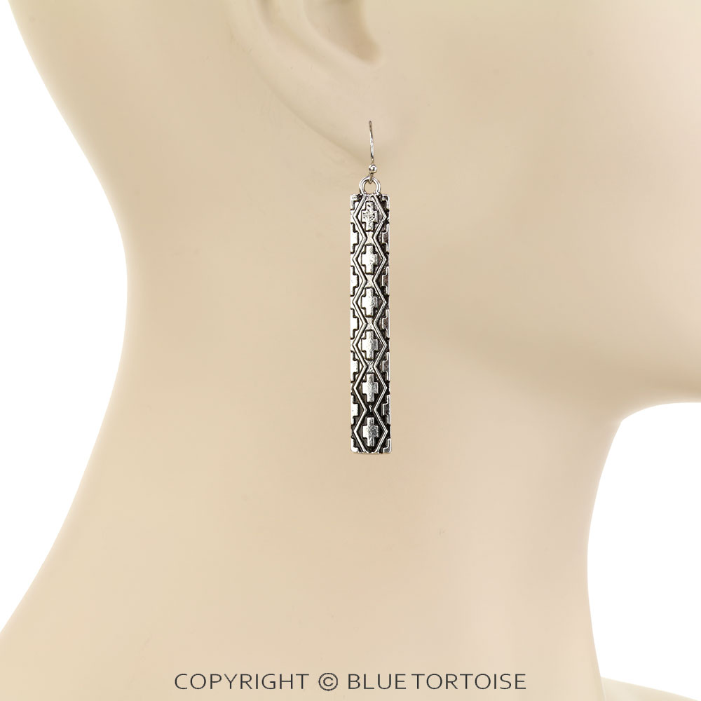 Western Bar Dangle Earrings - Image 2