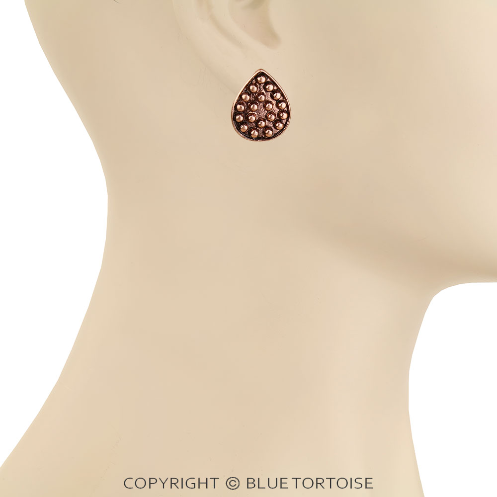 Western Ball TXR Teardrop Stud Earrings - Image 2