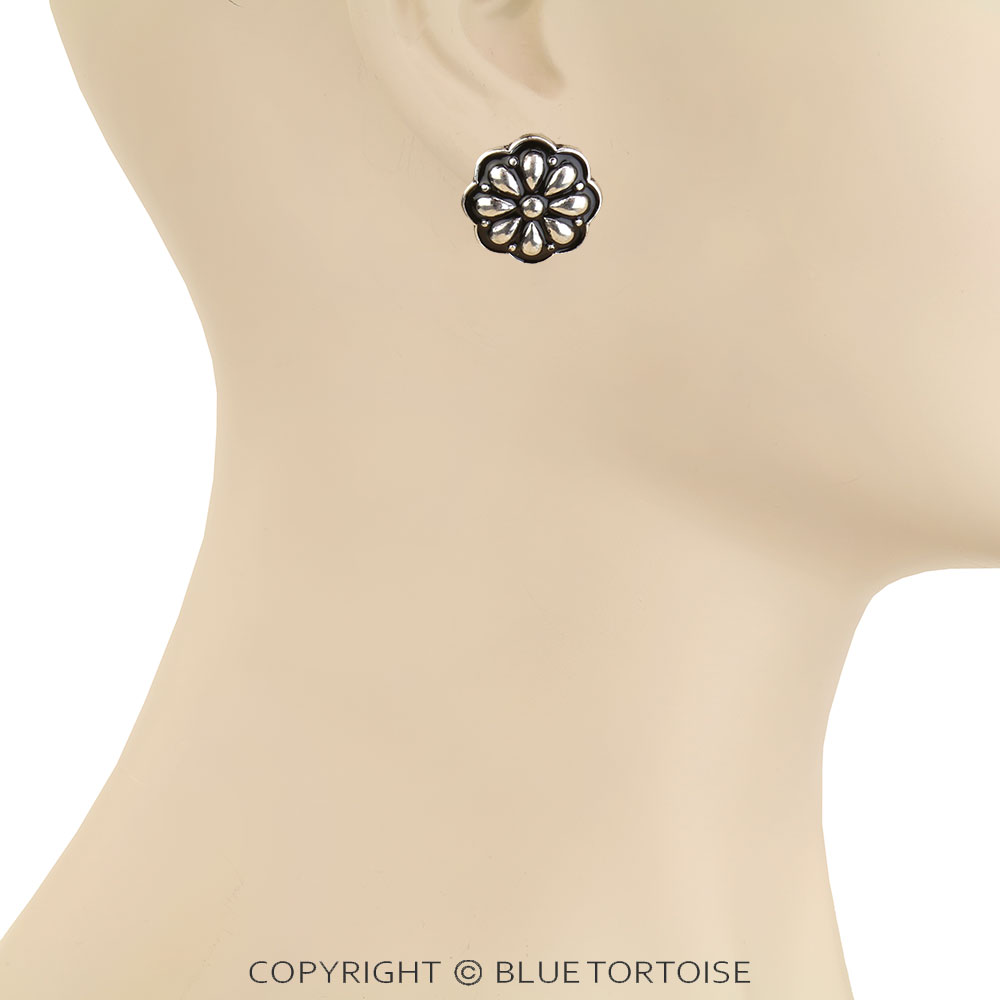 Western Ball TXR Concho Stud Earrings - Image 2