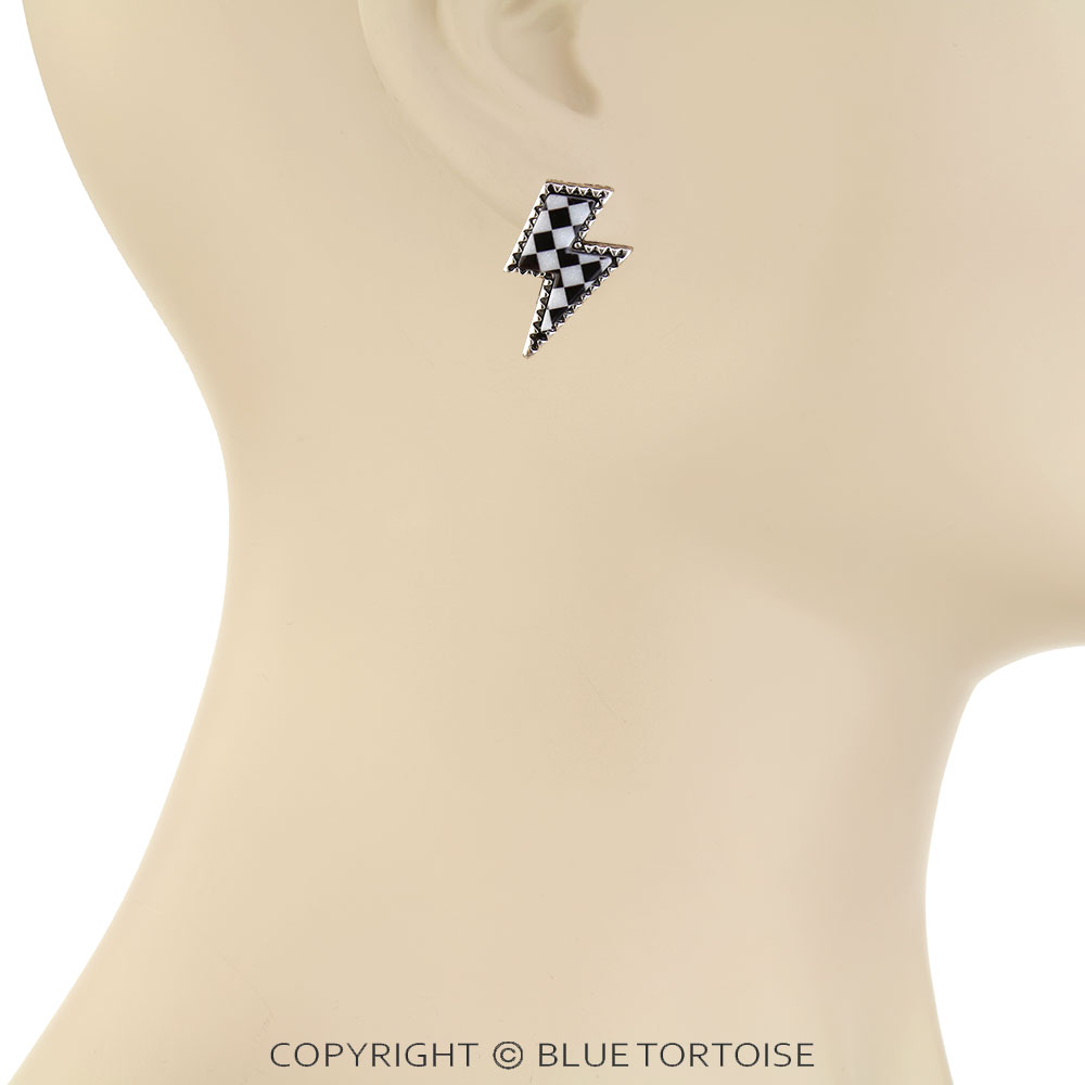5 Pair Checker Stud Earring Set - Image 3