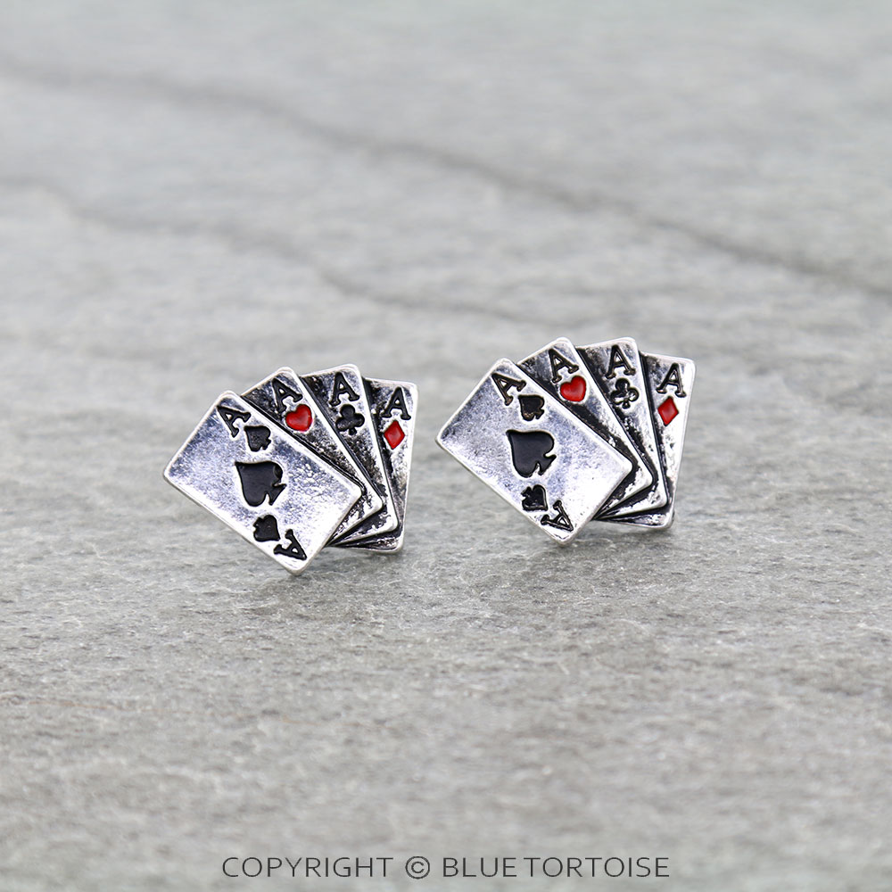 Four of Aces Stud Earrings