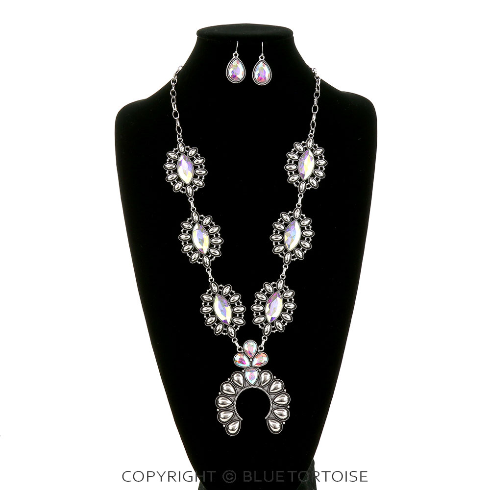 Western Ball TXR Squash Blossom Necklace Set - Image 2