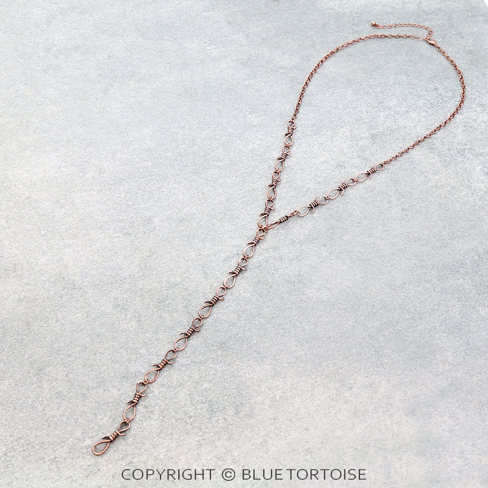 Western Barbed Wire Y Necklace