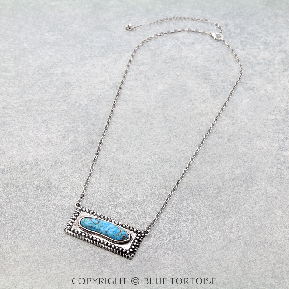 Western Stone Bar Necklace