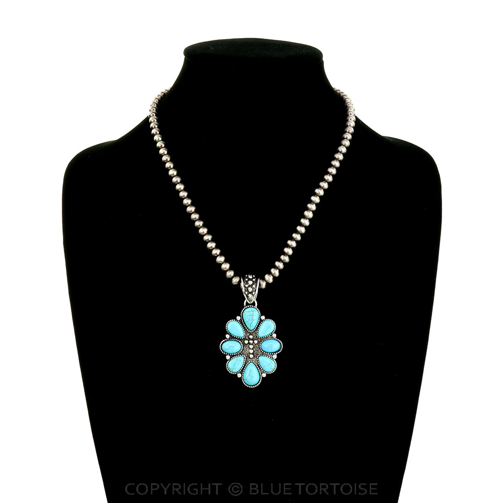 Western Concho Stone Necklace - Image 2