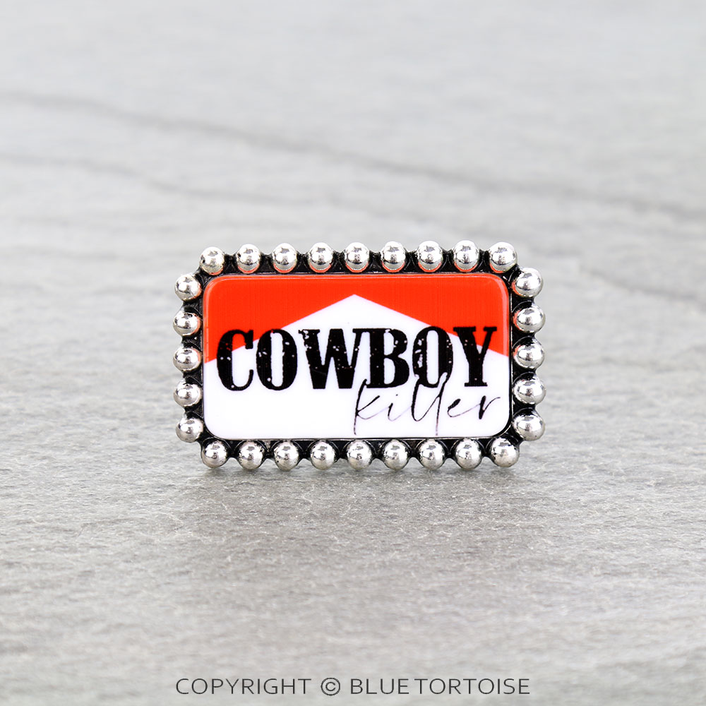 Western Cowboy Killer Rectangle Cuff Ring