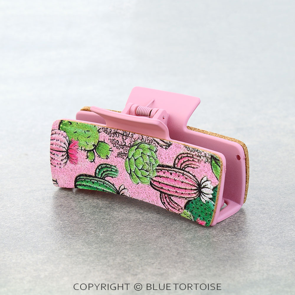 Western Cactus Cork Hair Claw Clip