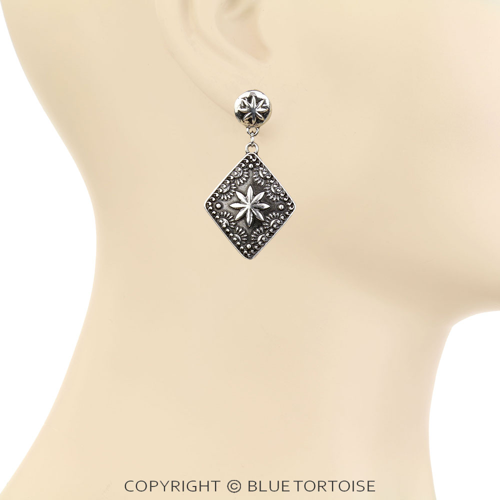 Western TXR Concho Stud Earrings - Image 2