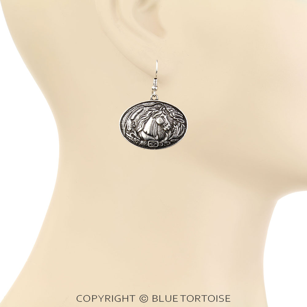 Western Horsehead Dangle Earrings - Image 2