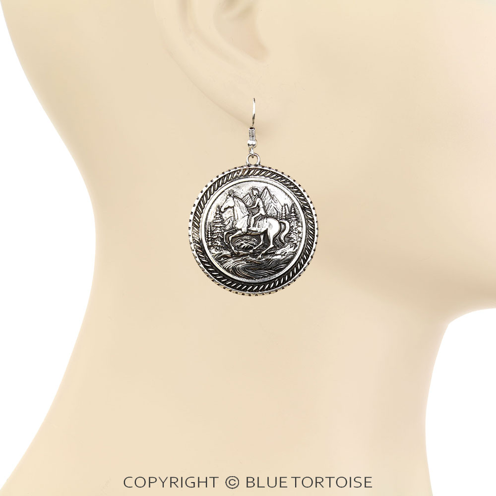Western Scenery Dangle Earrings - Image 2