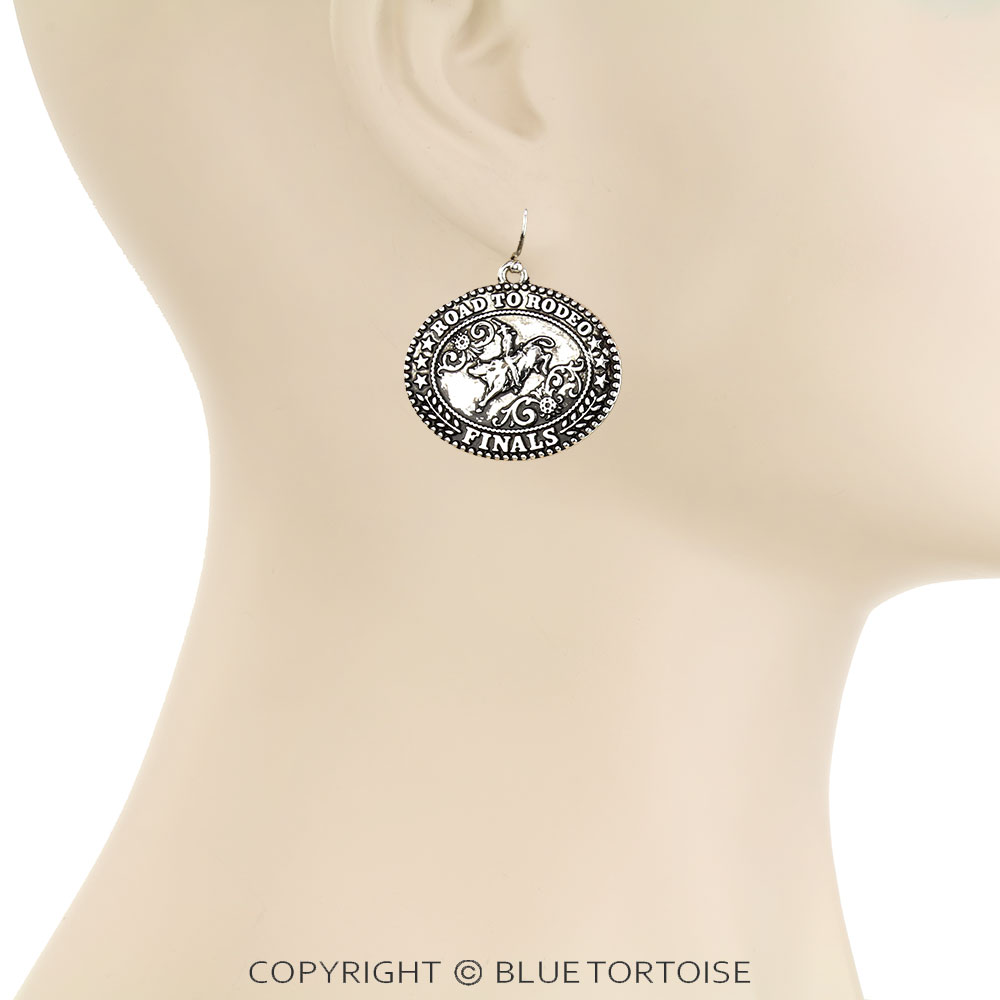 Western Road To Rodeo Dangle Earrings - Image 2