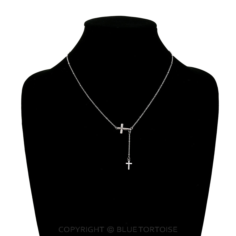 Western Simple Cross Necklace - Image 2