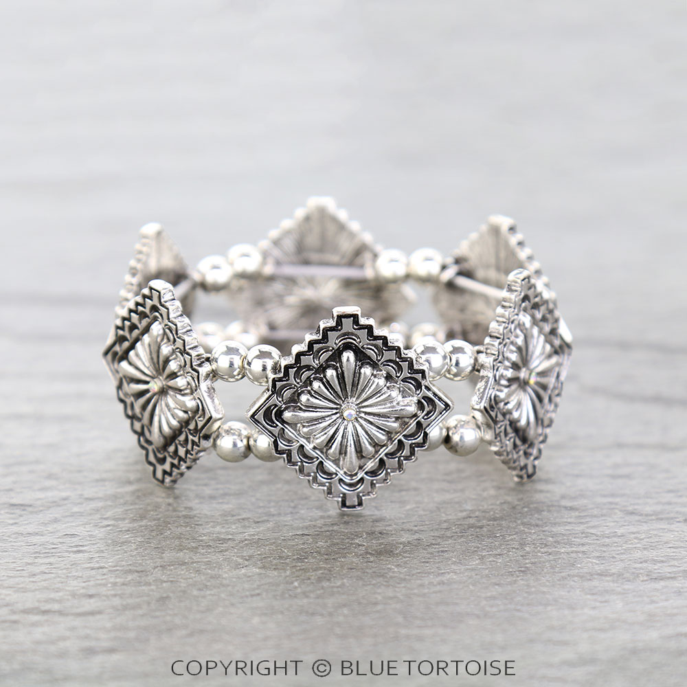 Western Concho Stretch Bracelet