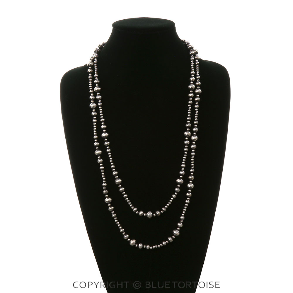 60" Long Navajo Style Pearl Necklace - Image 2
