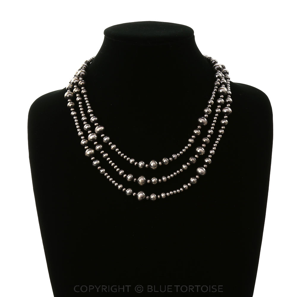 60" Long Navajo Style Pearl Necklace - Image 4