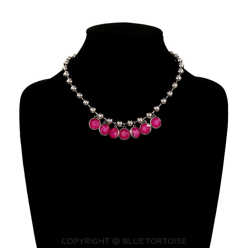 Western Glass Stone Charm Necklace - Image 2