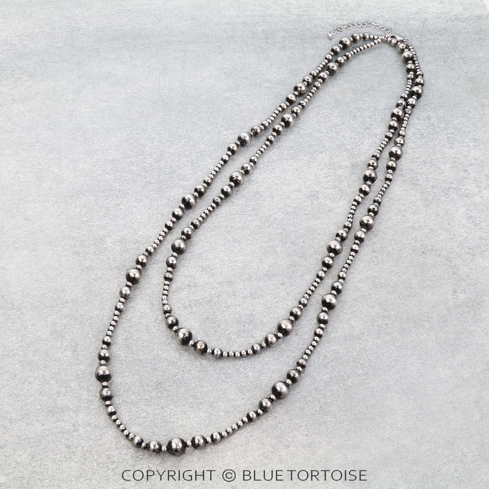 60" Long Navajo Style Pearl Necklace - Image 3