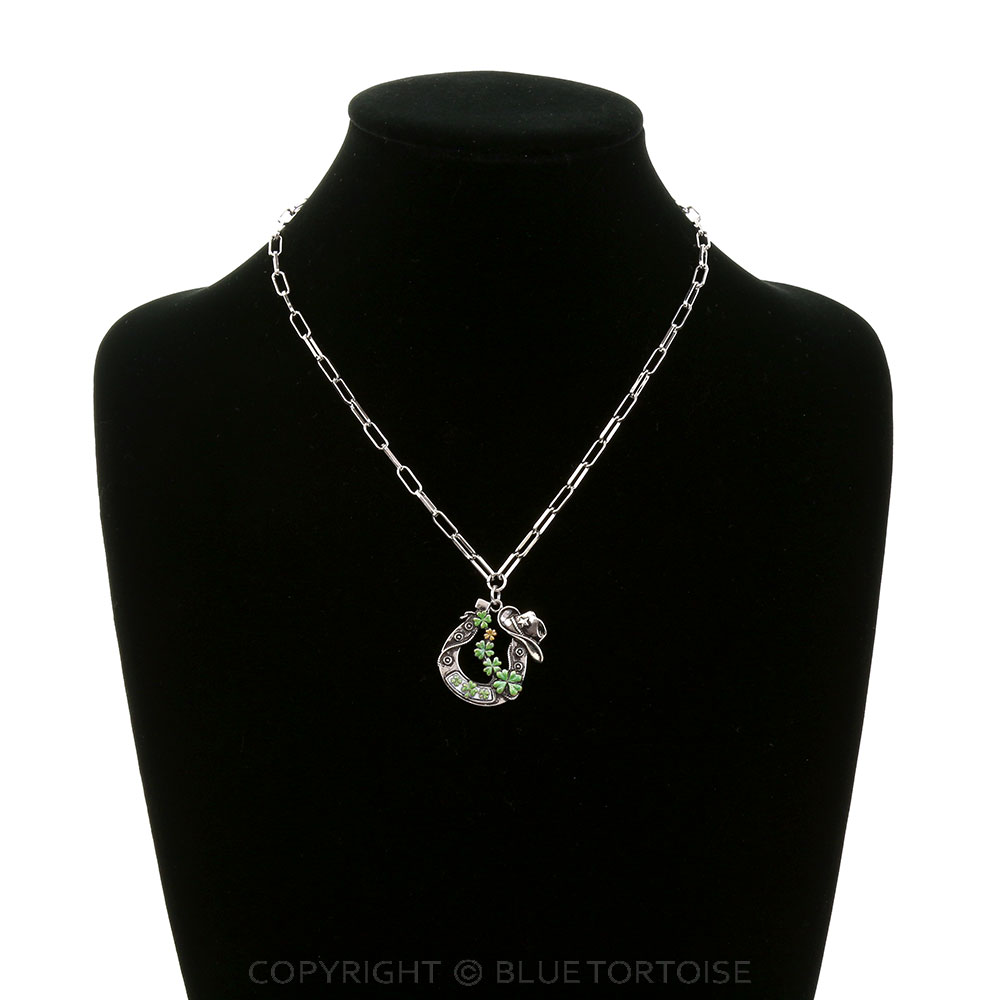 Western Clover Horse Groove Necklace - Image 2