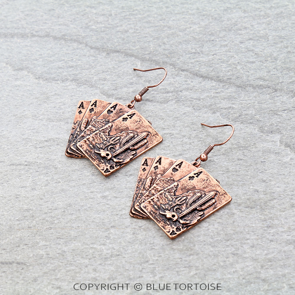 Western Scenery Card Dangle Earrings