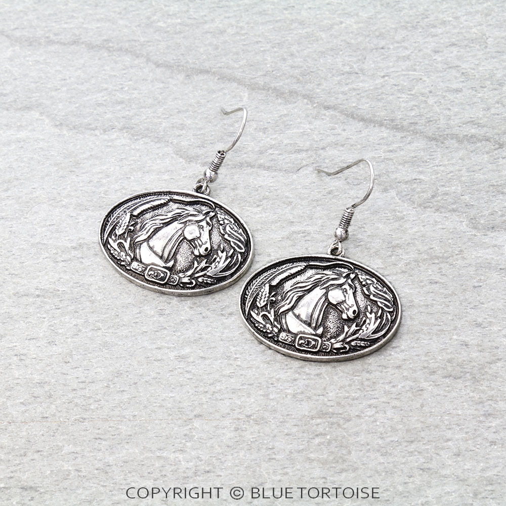 Western Horsehead Dangle Earrings