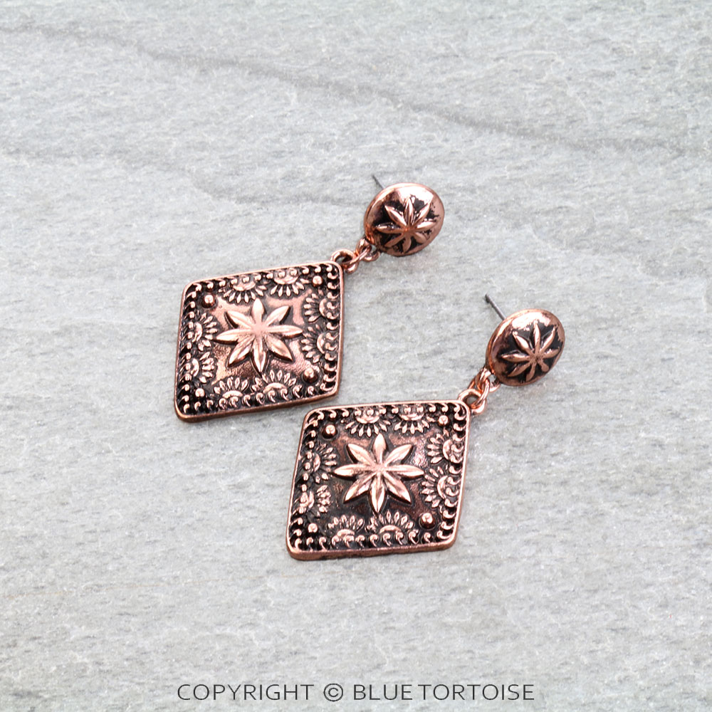 Western TXR Concho Stud Earrings