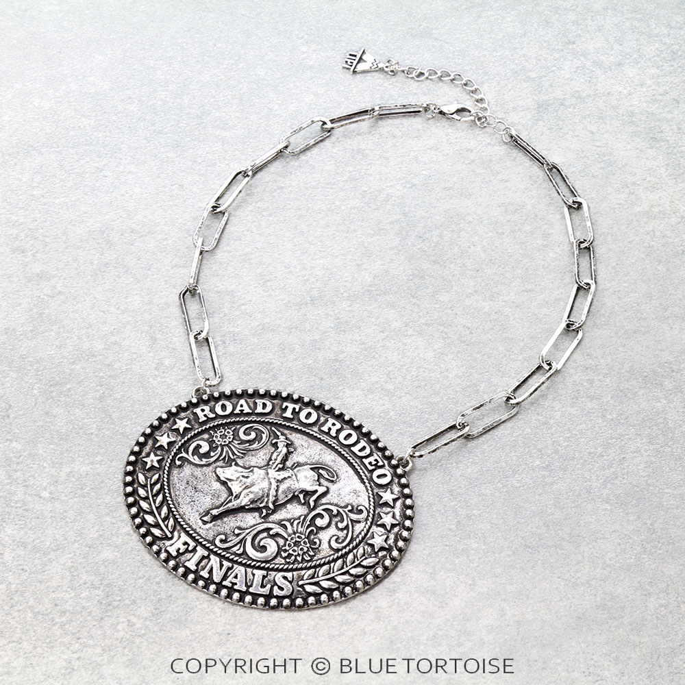 Western Road To Rodeo Large Necklace