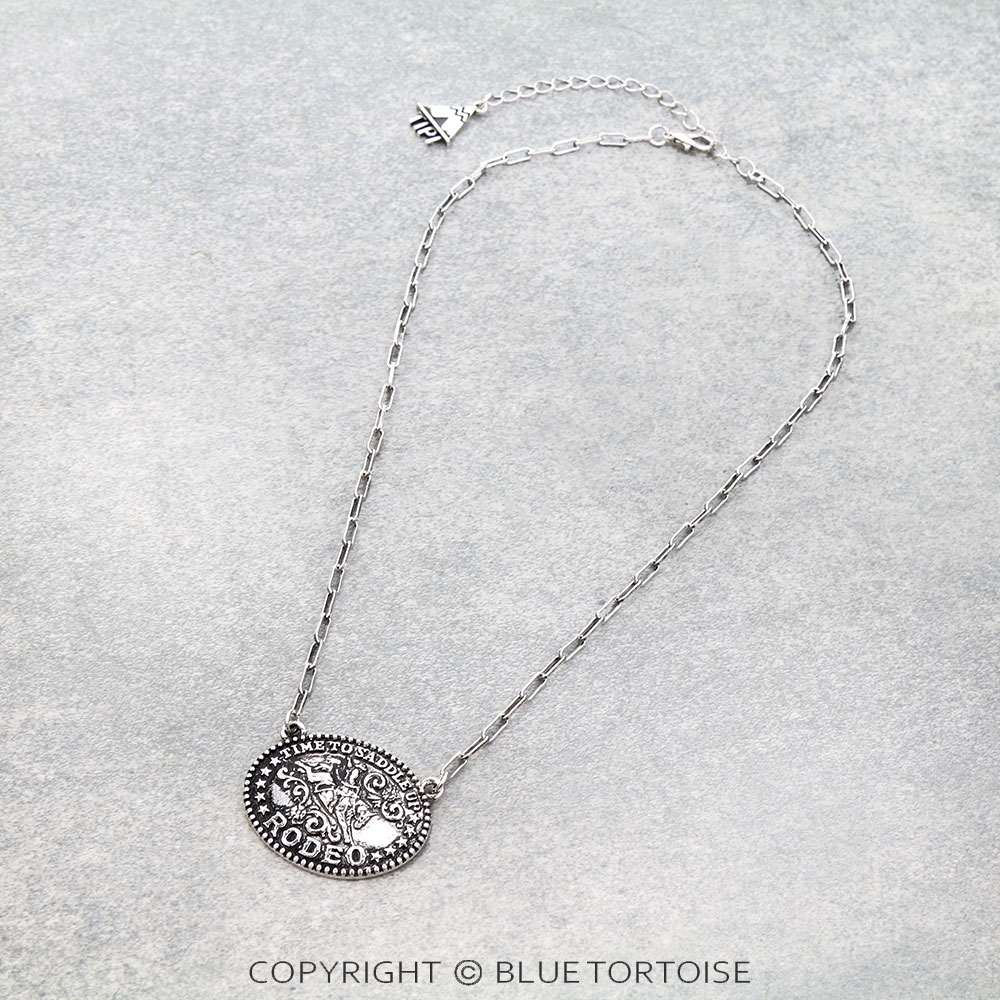 Western Time To Saddle Rodeo Necklace