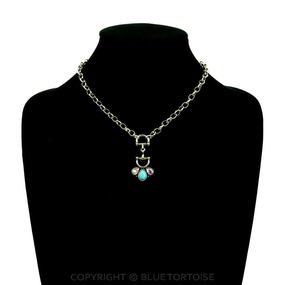 Western Horsebit Stone Necklace - Image 2