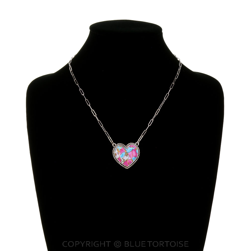 Western Heart Stone Necklace - Image 2