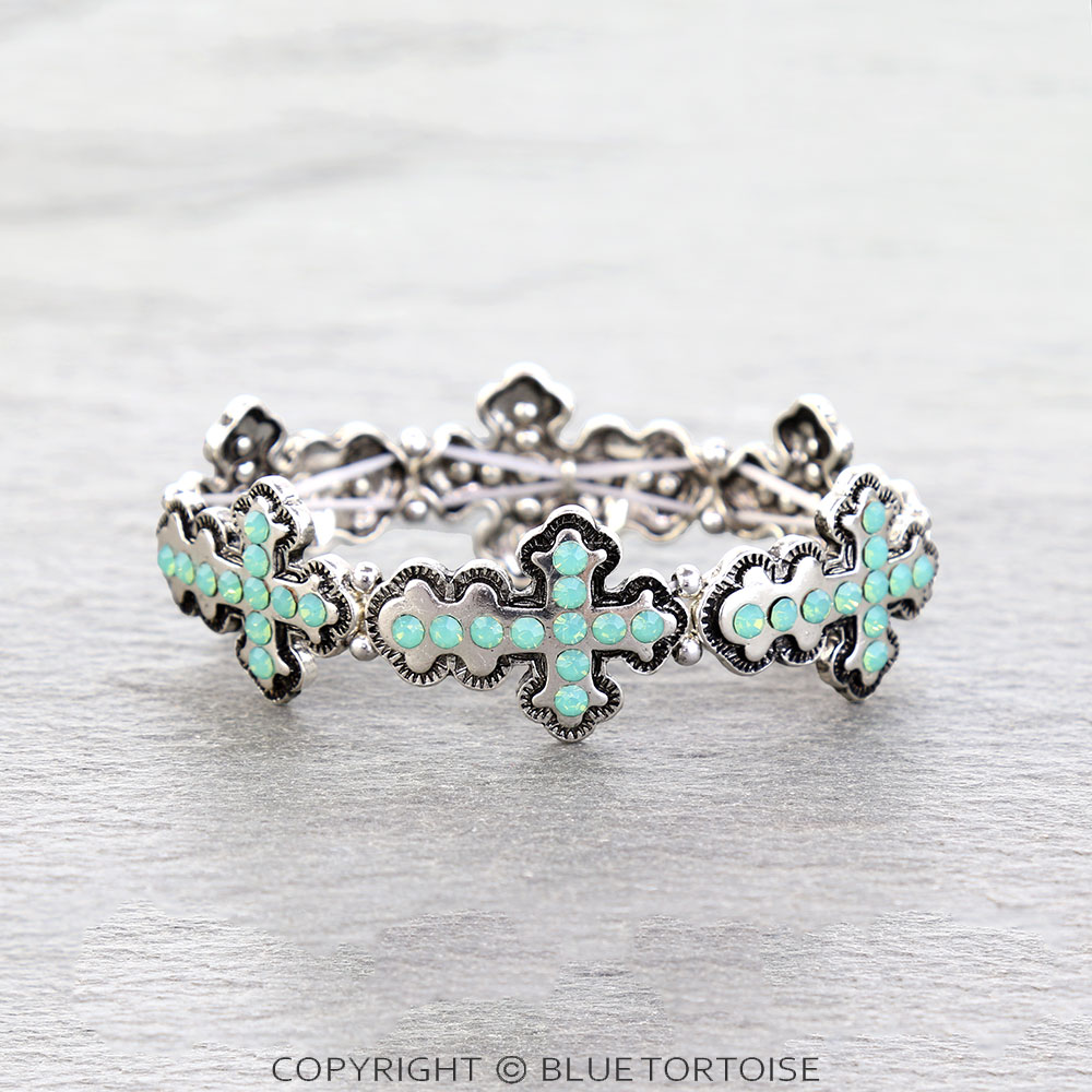 Western Cross Stretch Bracelet