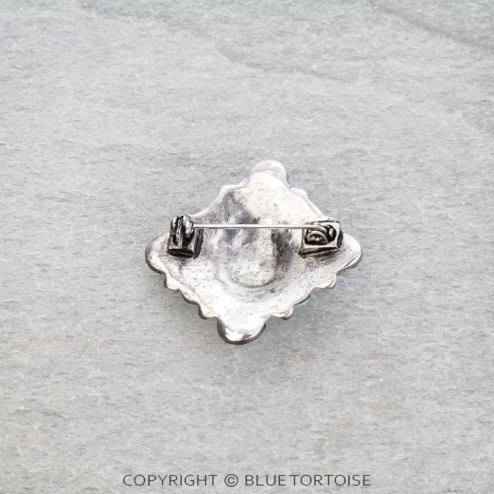 Western Oval Stone Brooch Pin - Image 2