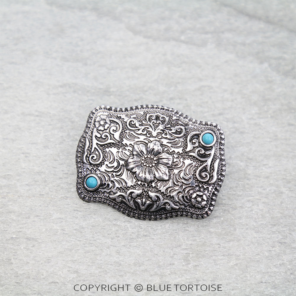 Western Flower Brooch Pin